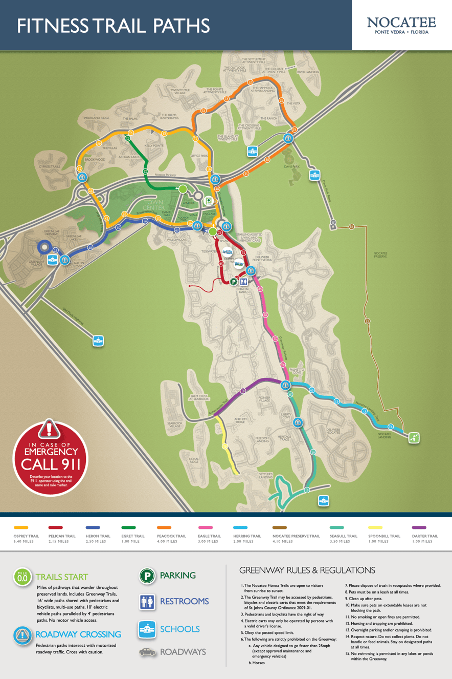 Nocatee Fitness Trail Map