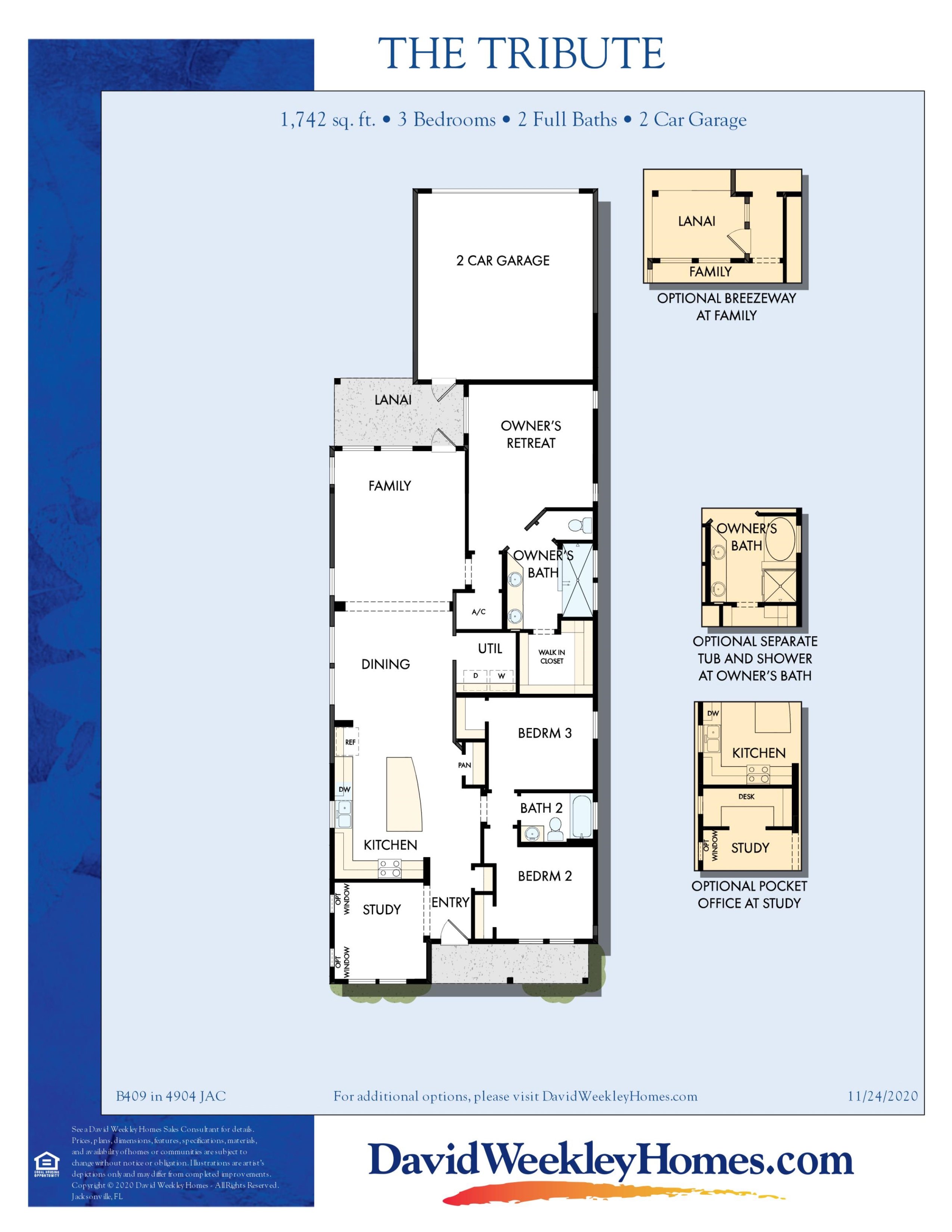 Tribute Floor Plan West End at Town Center Nocatee